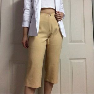 Beige/Cream Vintage Petite Capris